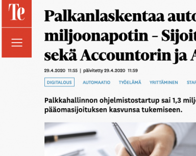 Palkkaus.fi sai miljoona­rahoituksen alan konkareilta